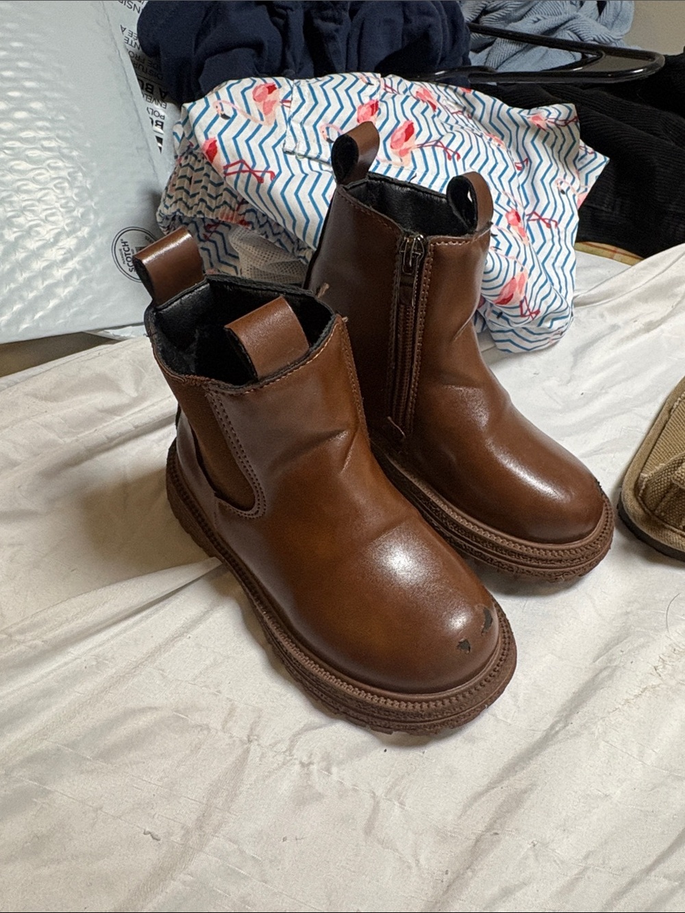 Children's Brown Zip Chelsea Boots - Classic Kids Style